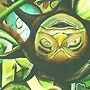 Detail 3 zu Grünlicher Planet – Ölbild auf Leinwand mit dem Thema .