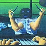 Detail 4 zu Musikmensch – Ölbild auf Leinwand mit dem Thema .