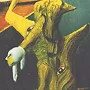 Detail 2 zu Surreal infizierter Pinsel – Ölbild auf Leinwand mit dem Thema .