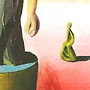Detail 4 zu Vergrößerung eines Punktes am Horizont – Ölbild auf Leinwand mit dem Thema .