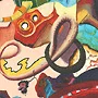 Detail 2 zu Vision eines Zusammenhangsgewächses – Ölbild auf Leinwand mit dem Thema .