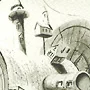 Detail 3 zu Umzug – Mischtechnik auf Papier mit dem Thema .