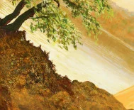 Detail 1 zu Zerbrechliche Welt – Ölbild auf Leinwand mit dem Thema terrestrische Verformung.