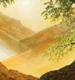 Detail 2 zu Zerbrechliche Welt – Ölbild auf Leinwand mit dem Thema terrestrische Verformung.