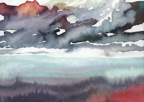  466 – Aquarell auf Papier mit dem Thema .