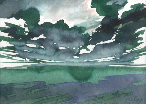  455 – Aquarell auf Papier mit dem Thema .