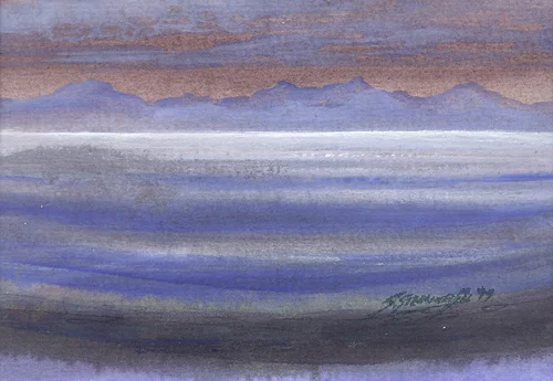 477 – Aquarell auf Papier mit dem Thema .