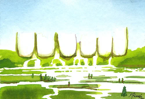 540 – Aquarell auf Papier mit dem Thema .
